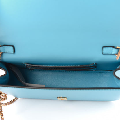 Versace Virtus Mini Wallet Chain Crossbody Blue 5 of 9