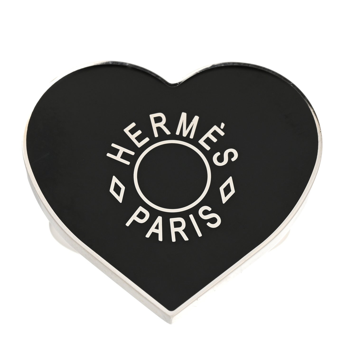 Palladium Coeur Scarf Ring Black
