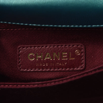 Chanel Metallic Caviar Quilted Mini Coco Handle Flap Blue 7 of 8