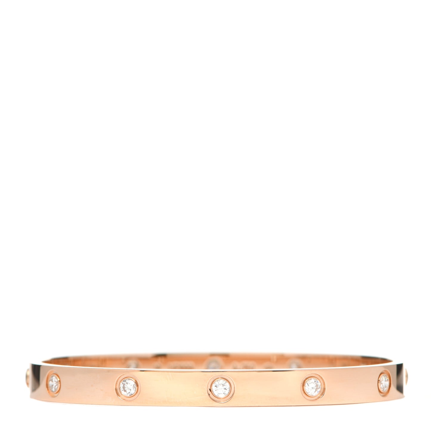 18K Pink Gold 10 Diamond LOVE Bracelet 18