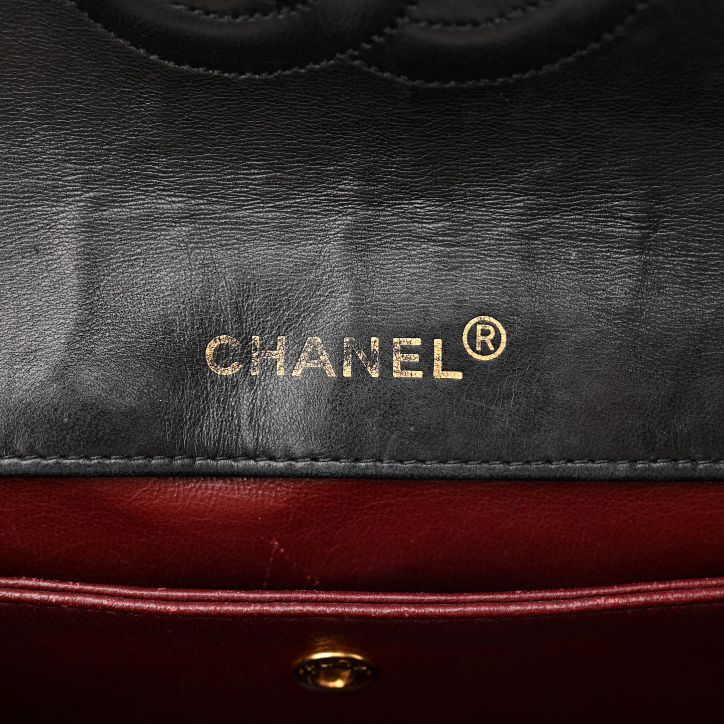 Lambskin Quilted Single Flap Black