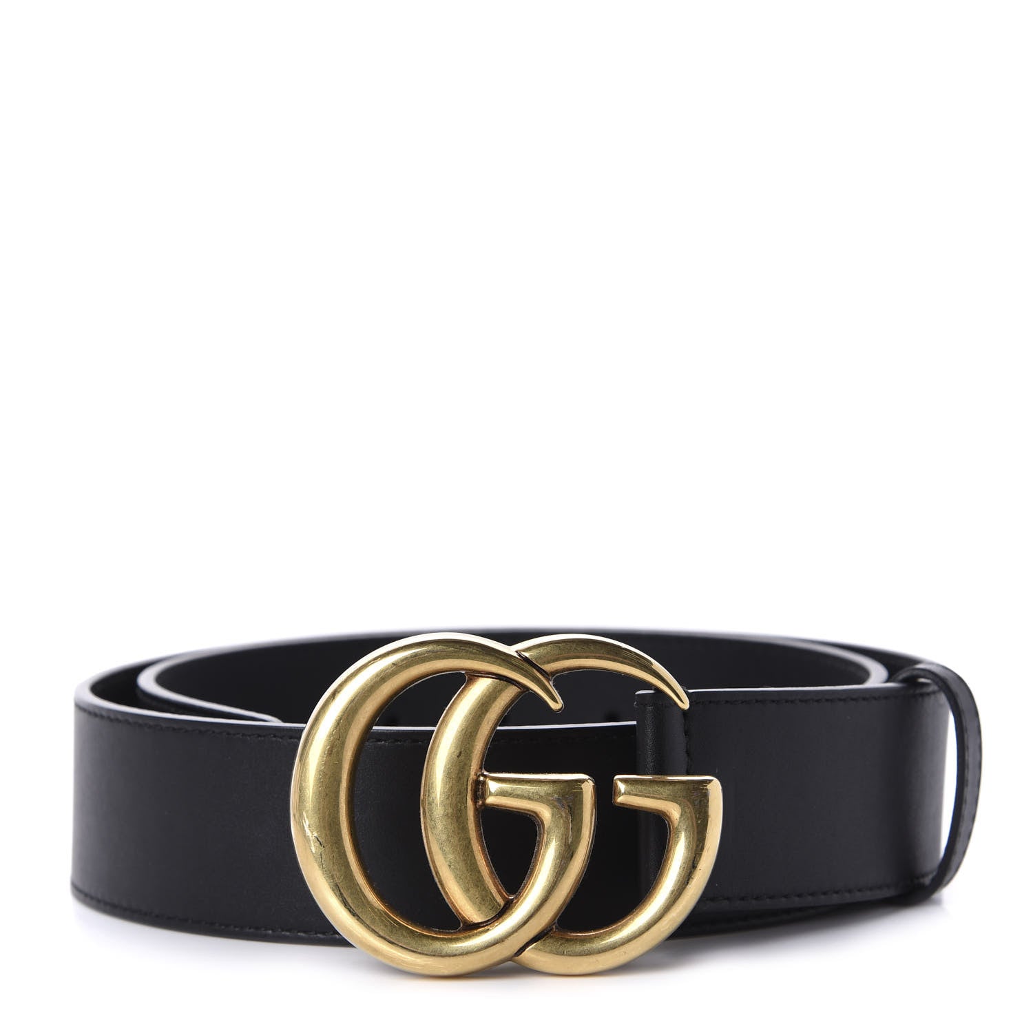 Gucci Calfskin Double G 40mm Belt 80 32 Black 1 of 3