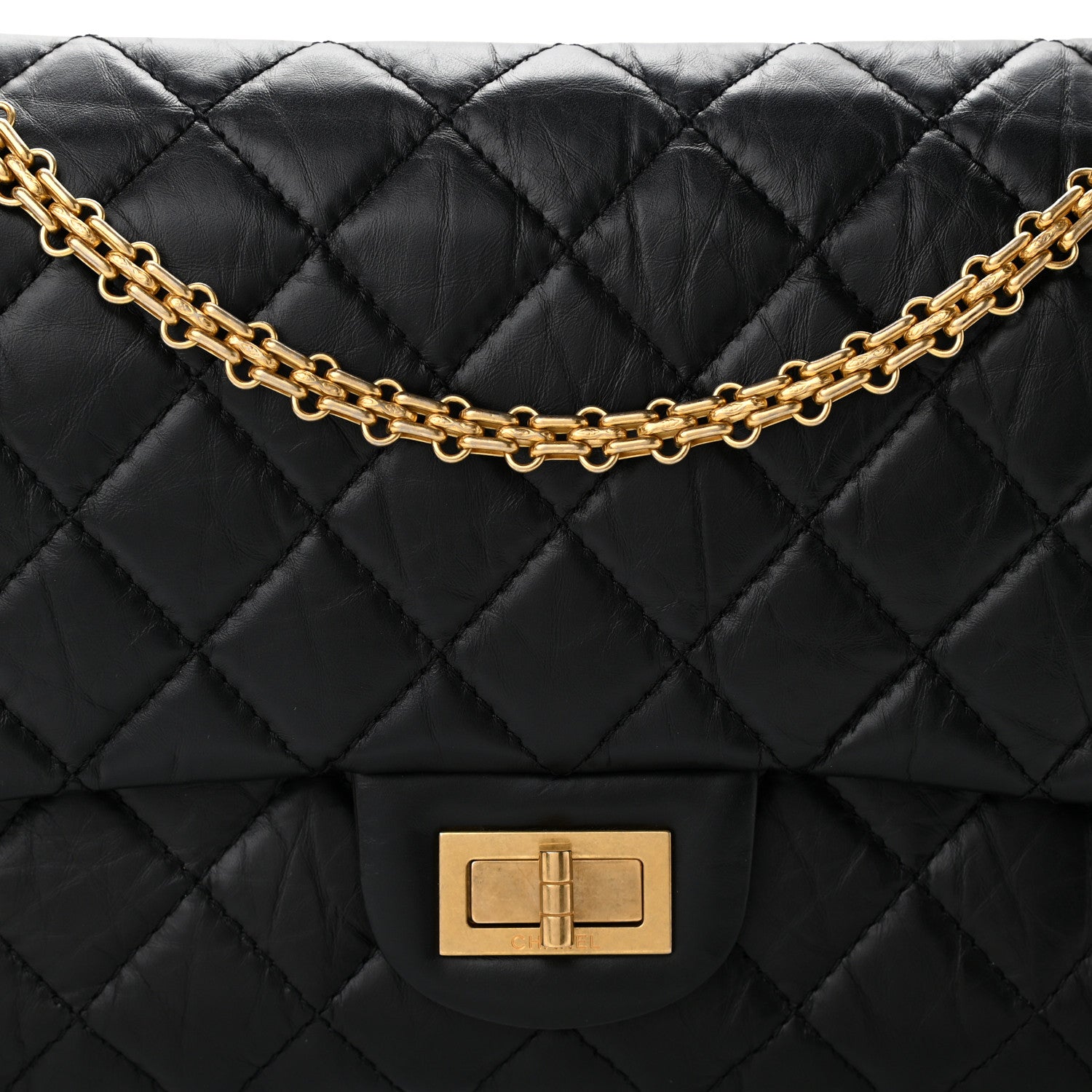 Chanel Aged Calfskin Quilted 2.55 Reissue 227 Flap Black 8 of 11