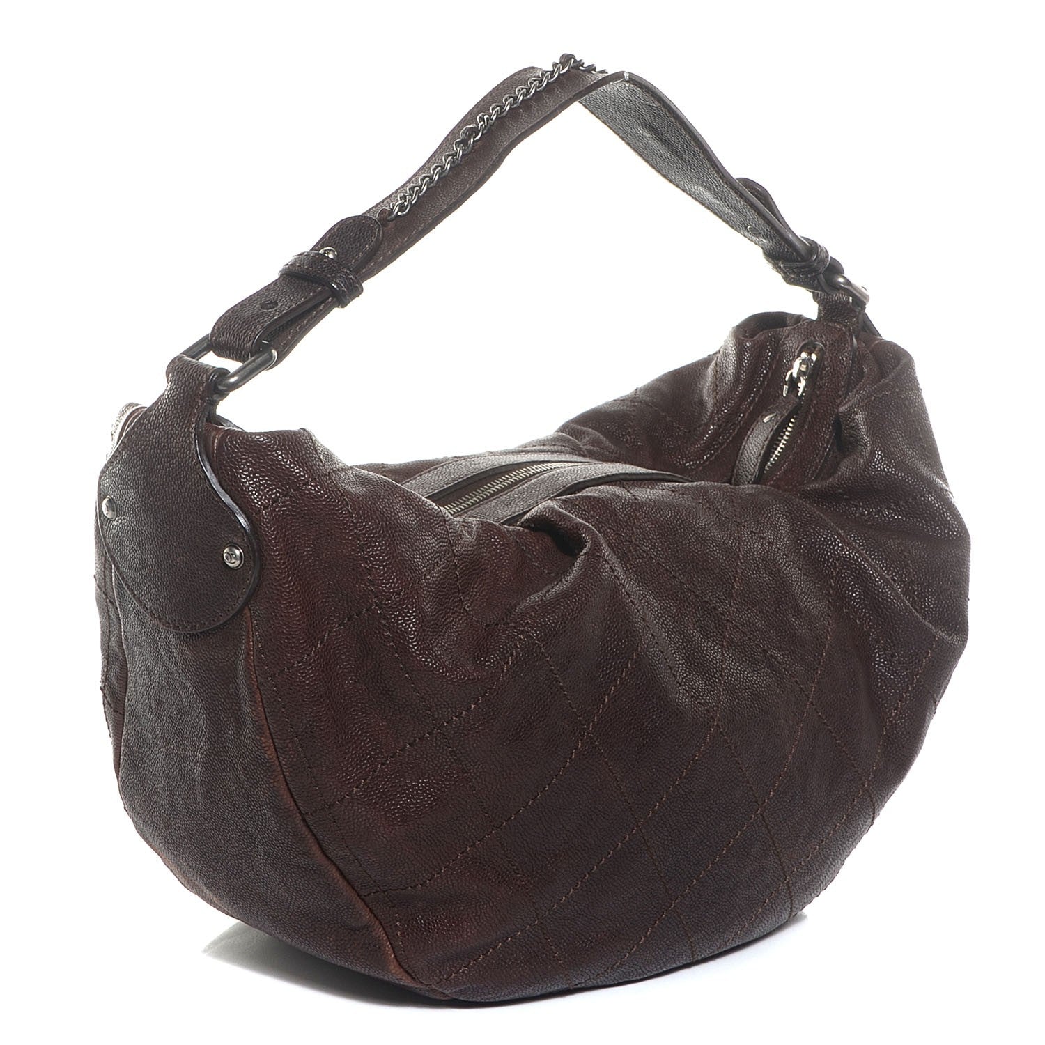 Chanel Caviar Outdoor Ligne Large Hobo Brown 3 of 7