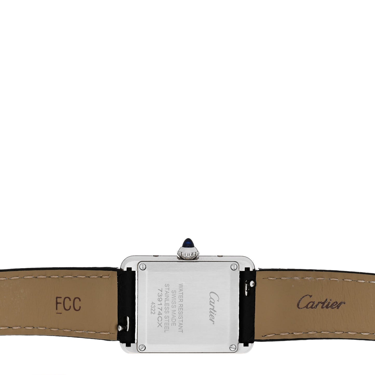 Stainless Steel Calfskin 22mm Must de Cartier Tank Quartz Watch