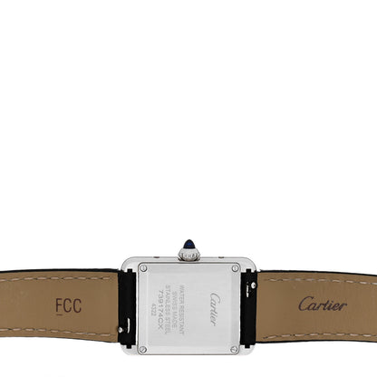 Cartier Stainless Steel Calfskin 22mm Must de Cartier Tank Quartz Watch 4 of 5