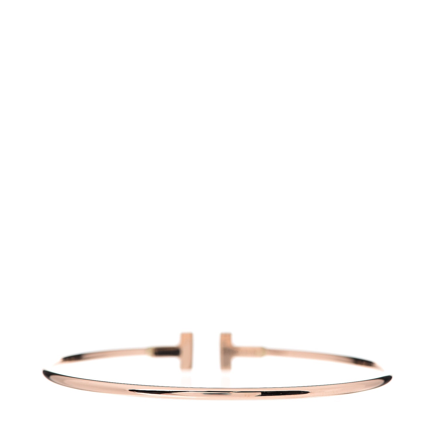 18K Rose Gold Narrow T Wire Bracelet