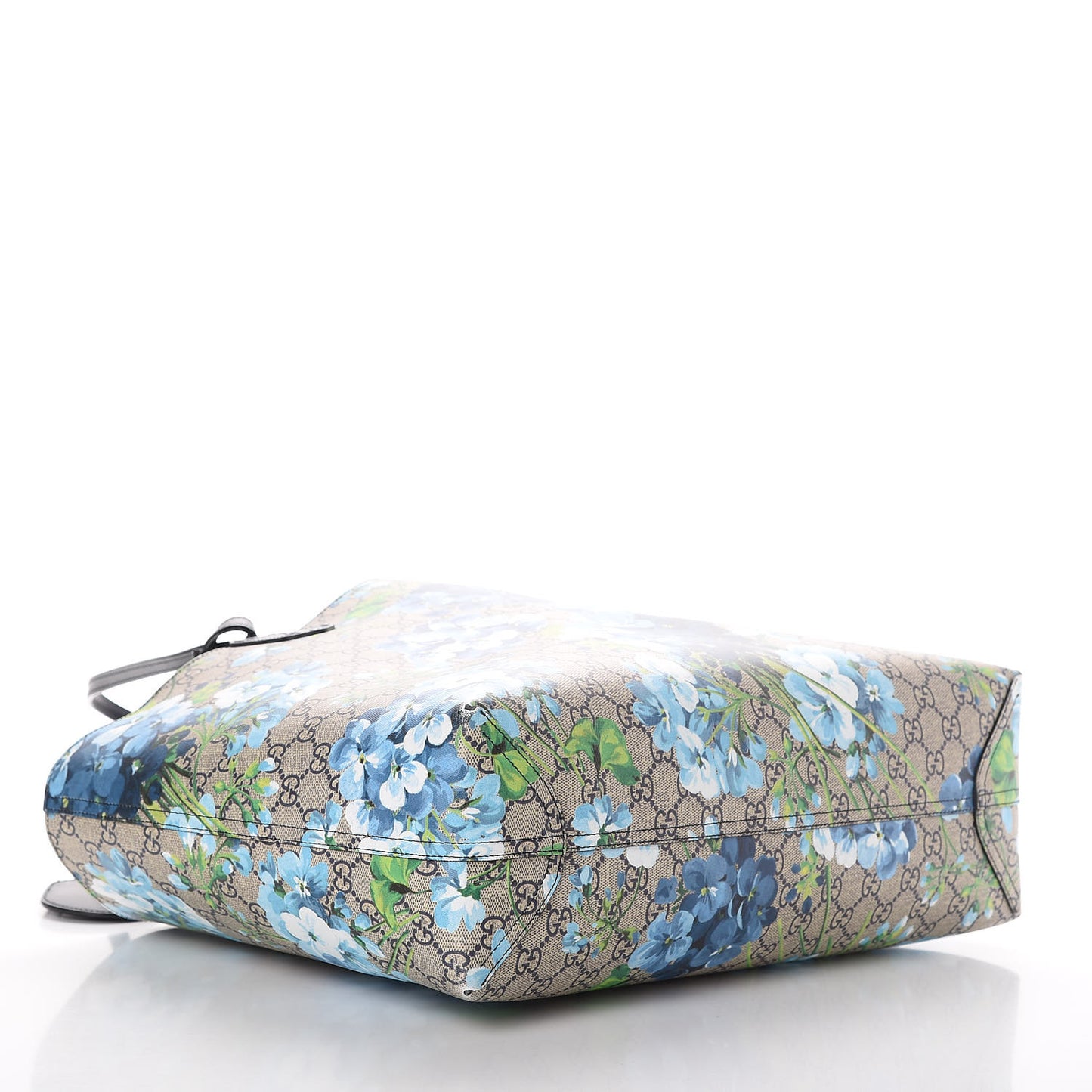 GG Supreme Monogram Blooms Medium Reversible Tote Beige Blue Navy