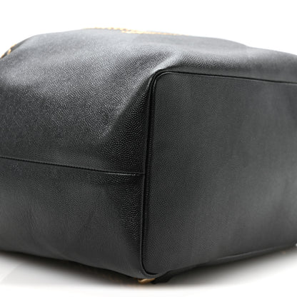 Chanel Caviar Deauville Drawstring Backpack Black 9 of 10