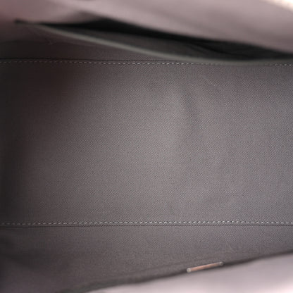 MCM Calfskin Ottomar Monogram Essential Boston Bag Grey 5 of 9