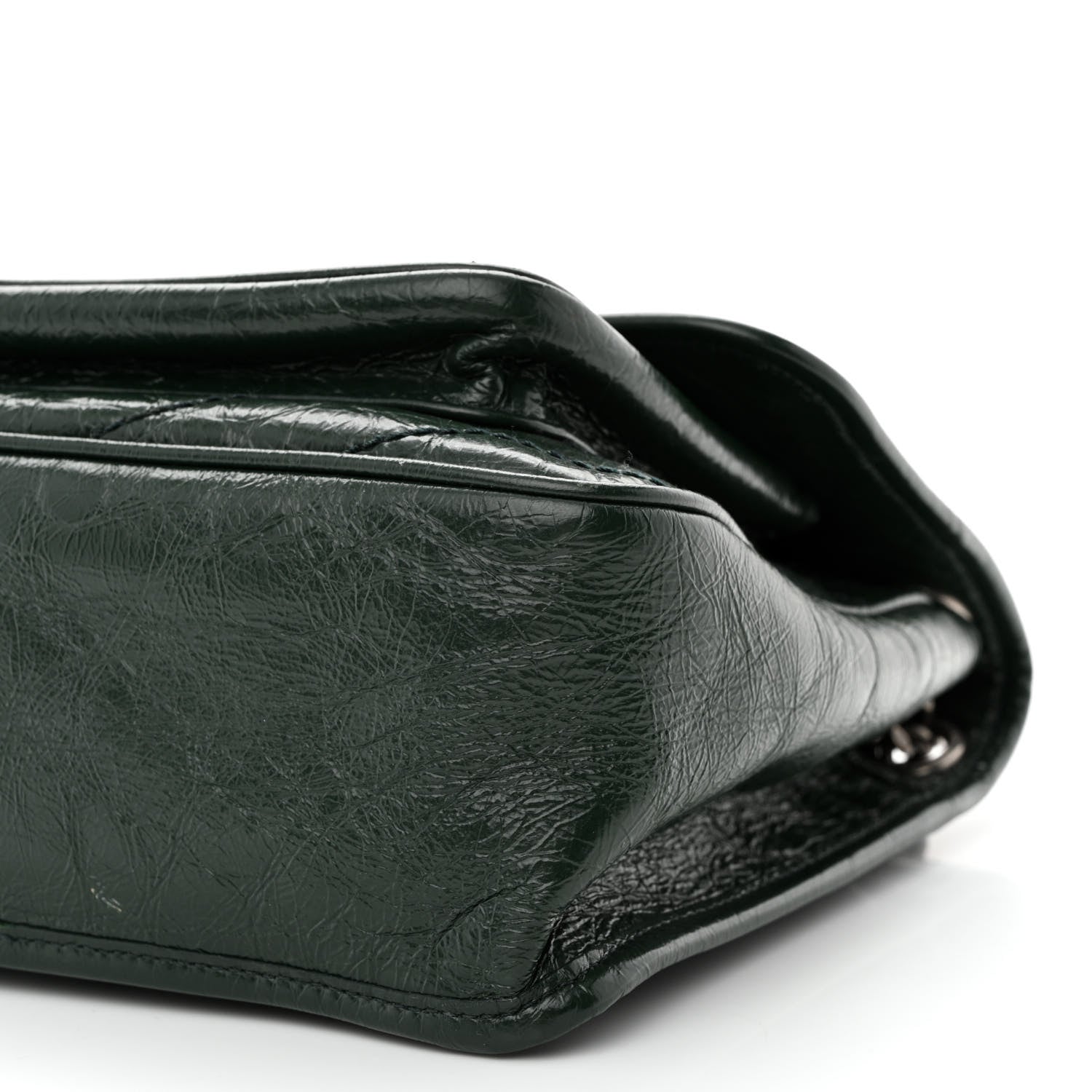 Saint Laurent Crinkled Calfskin Matelasse Monogram Medium Niki Chain Satchel Dark Green 10 of 10
