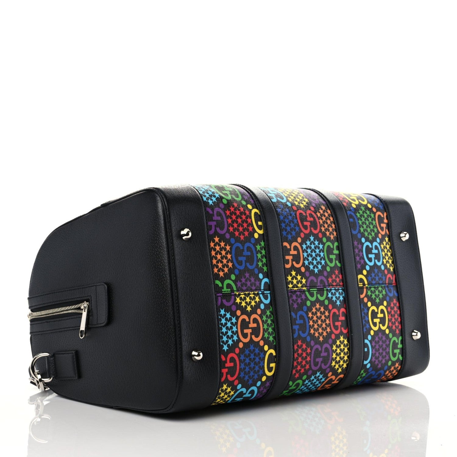 Gucci GG Supreme Monogram Psychedelic Duffle Bag Black Multicolor 4 of 10