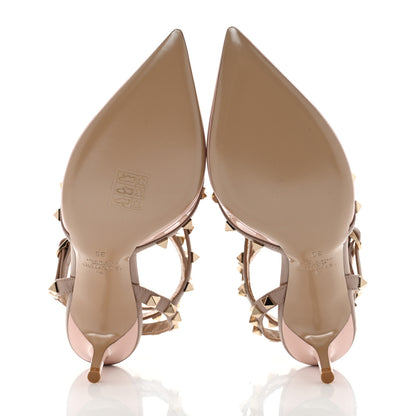 Valentino Garavani Patent Rockstud Ankle Strap 65mm Pumps 36 Water Rose Poudre 5 of 9