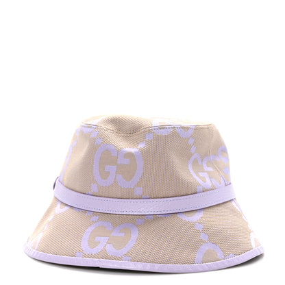 Gucci Monogram Jumbo GG Mosteria Bucket Hat S Beige Lapis 3 of 8