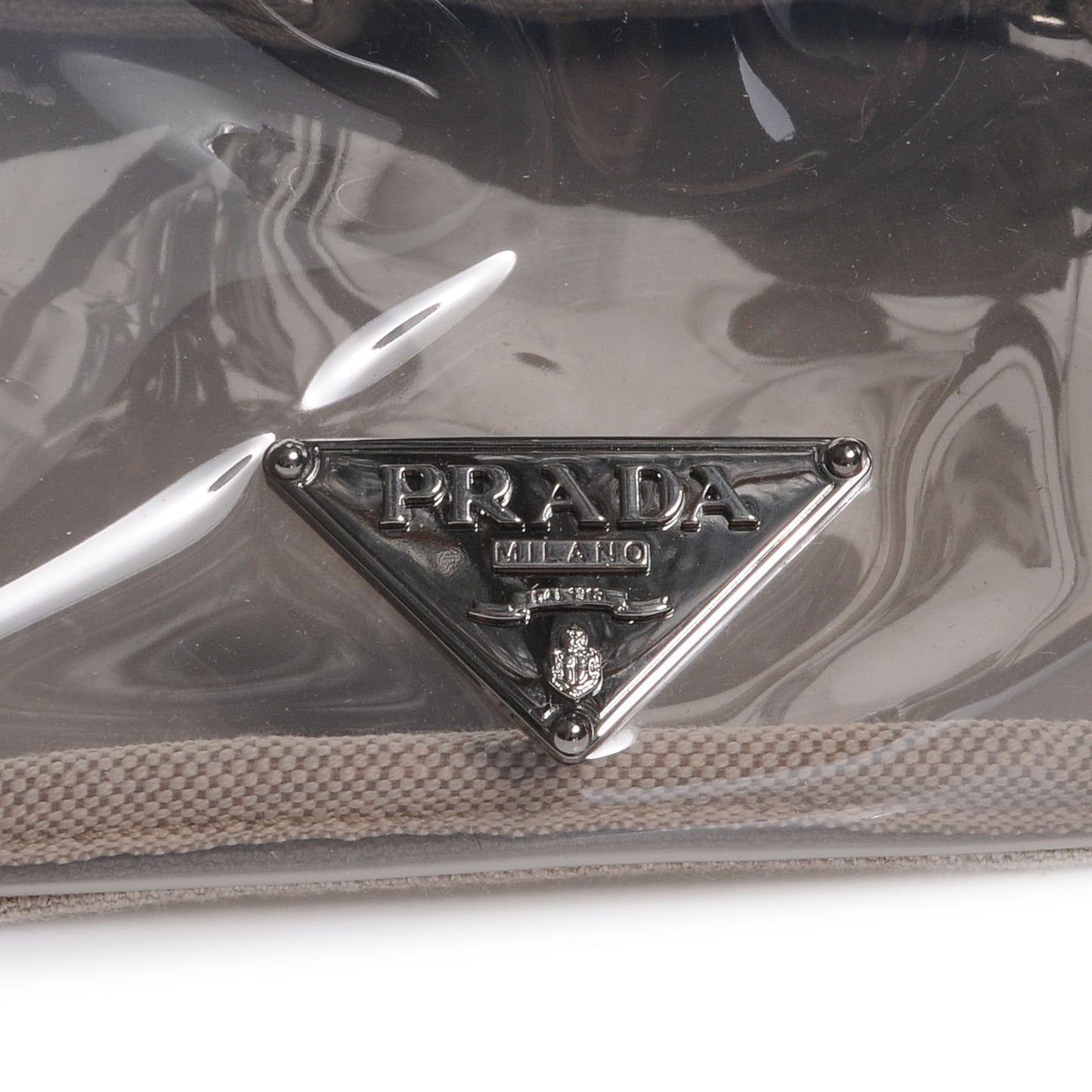 Canvas Plexiglass Frame Crystal Cluster Bag Naturale