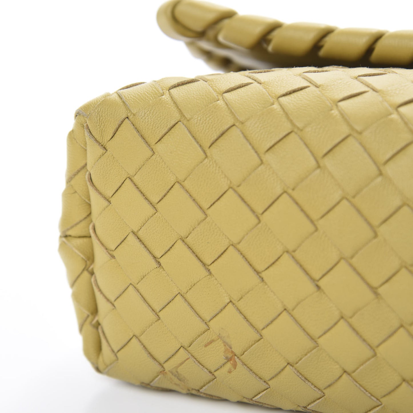 Nappa Intrecciato Baby Olimpia Shoulder Bag Moutarde