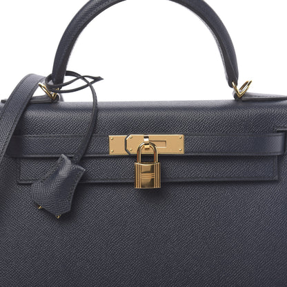 Hermes Epsom Kelly 28 Bleu Indigo 9 of 11