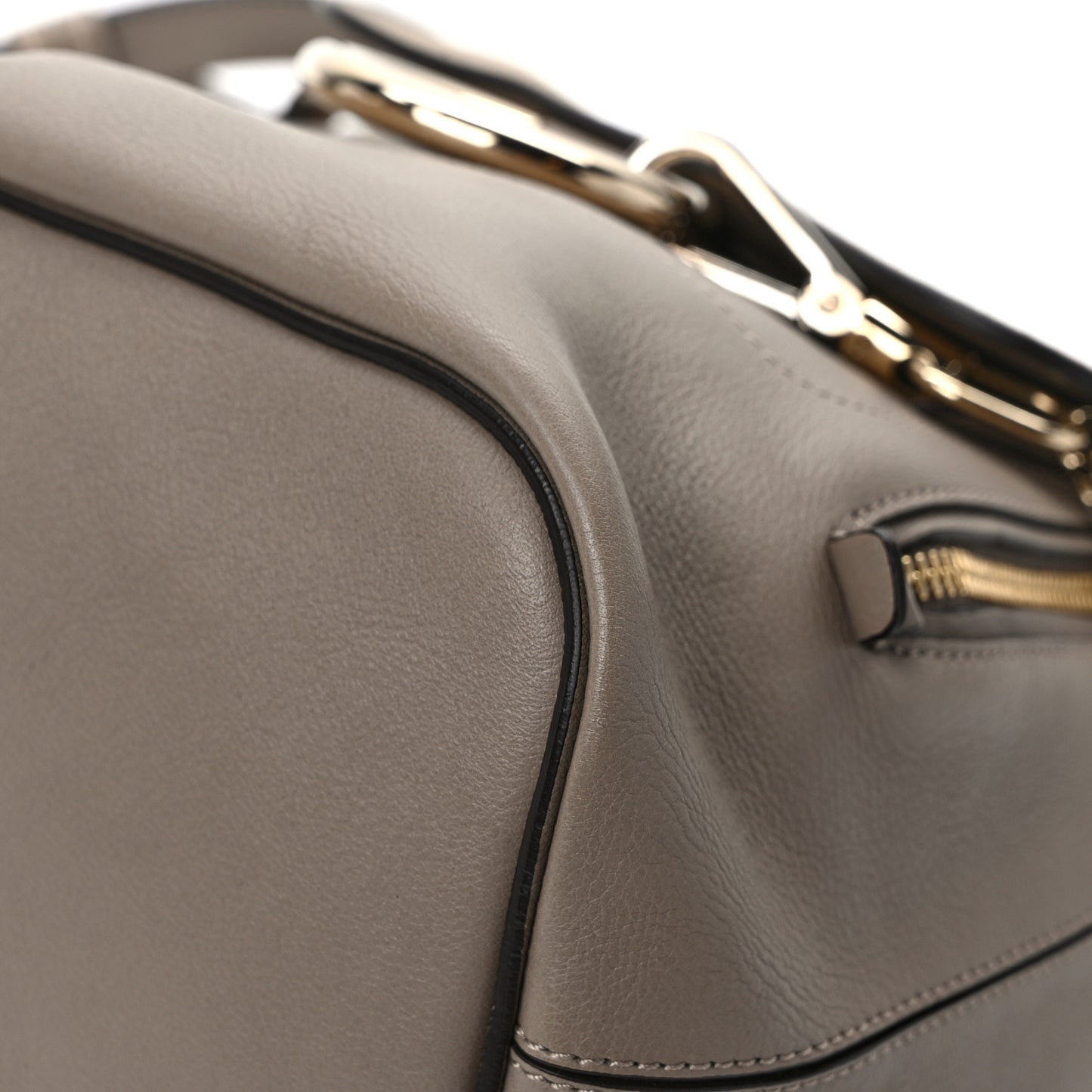 Suede Calfskin Small Faye Backpack Motty Grey