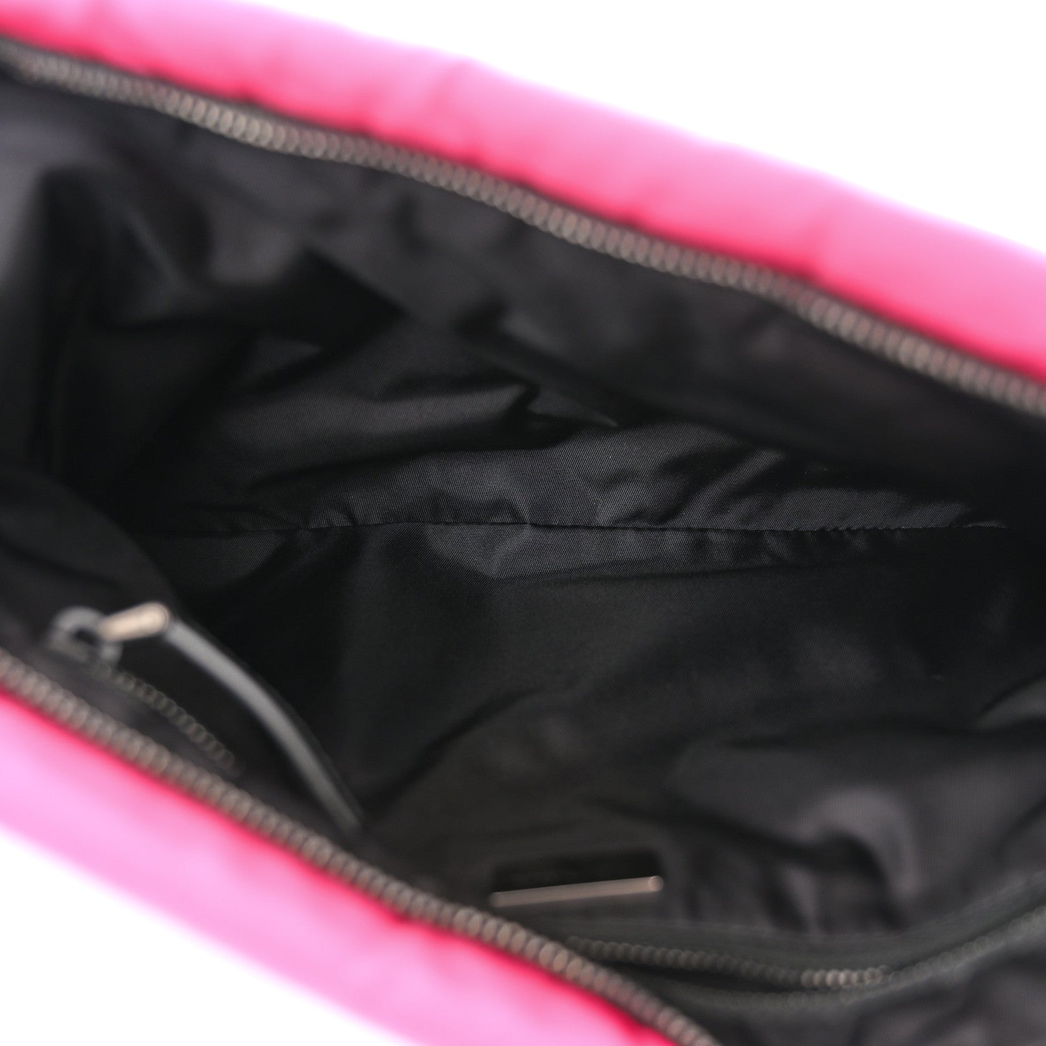 Prada Tessuto Nylon Soft Padded Medium Chain Clutch Bag Fuxia 5 of 10