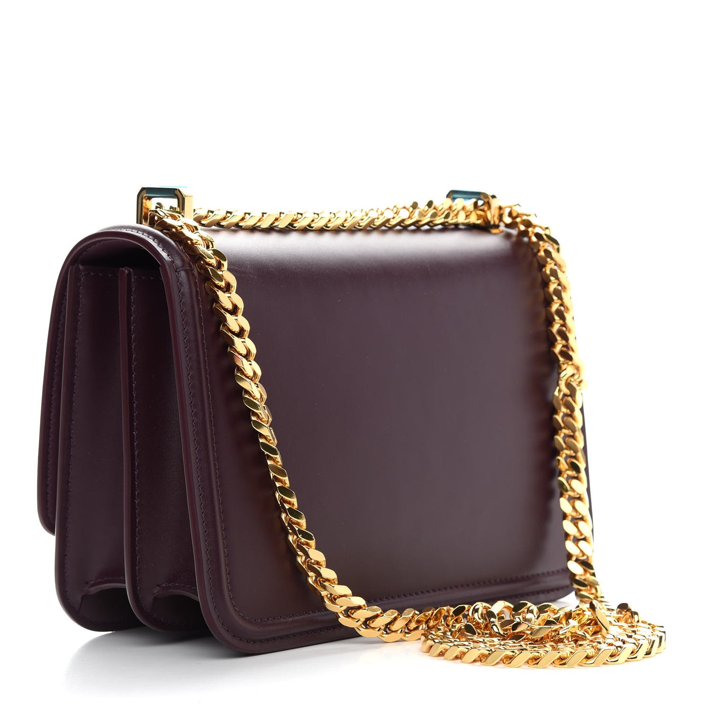 Calfskin Small TB Bag Deep Maroon