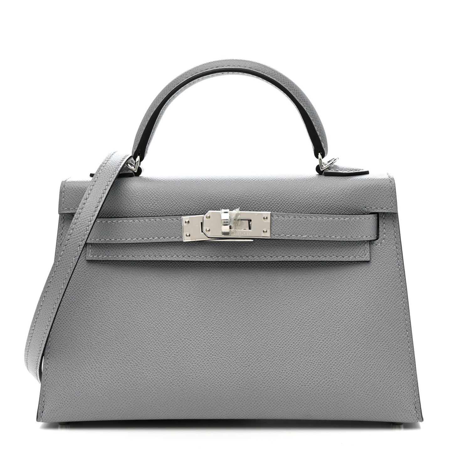 Madame Calfskin Mini Kelly Sellier 20 Gris Pantin