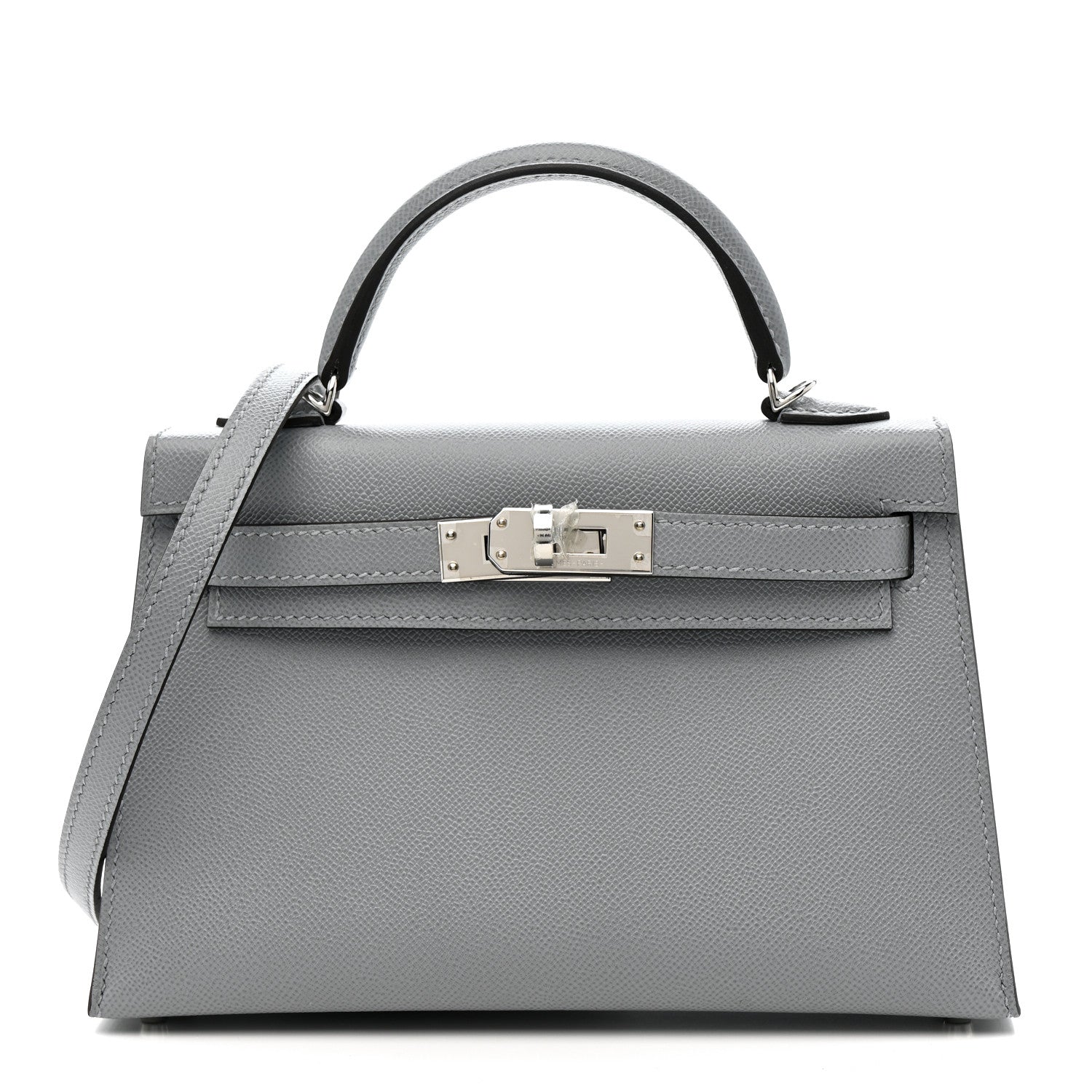 Hermes Madame Calfskin Mini Kelly Sellier 20 Gris Pantin 1 of 11
