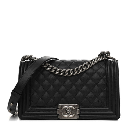 Chanel Caviar Quilted Medium Boy Flap Black 1 of 11