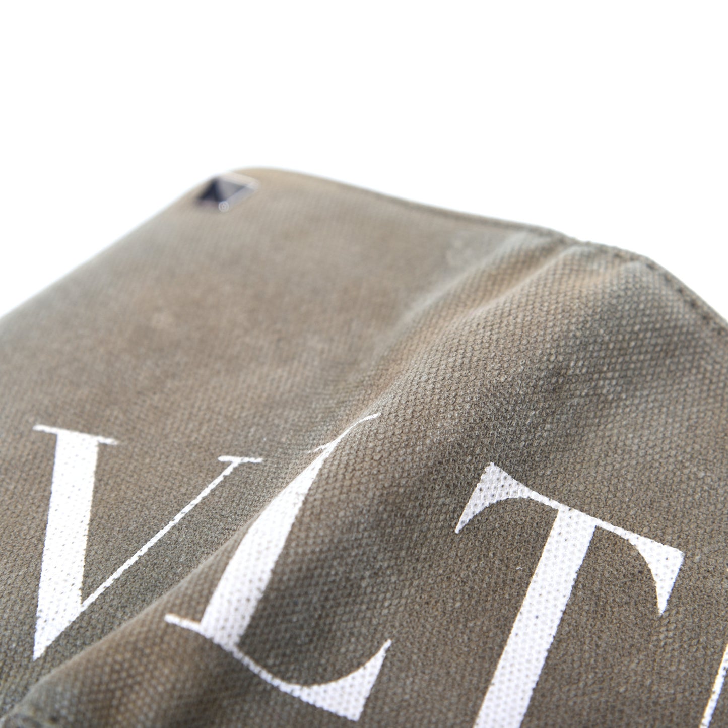 Canvas Rockstud VLTN Bi-Fold Wallet Olive