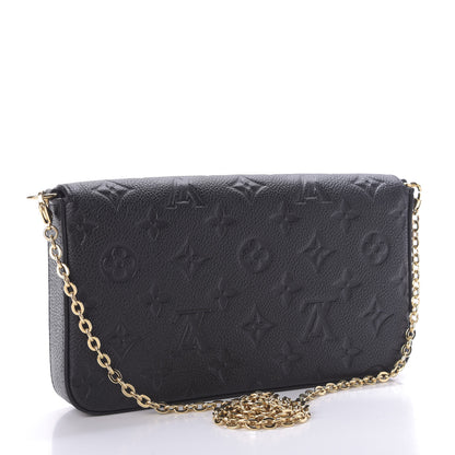 Louis Vuitton Empreinte Pochette Felicie Chain Wallet Black 3 of 11