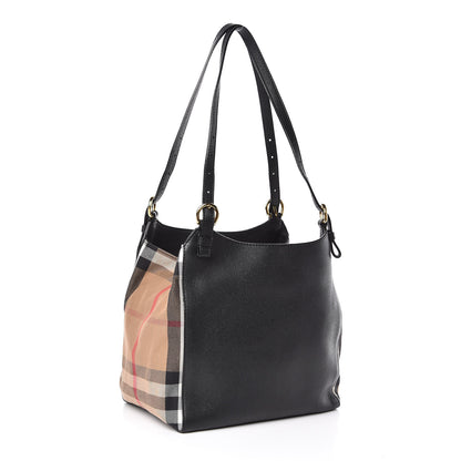 Burberry Grainy Calfskin House Check Small Canterbury Black 3 of 11
