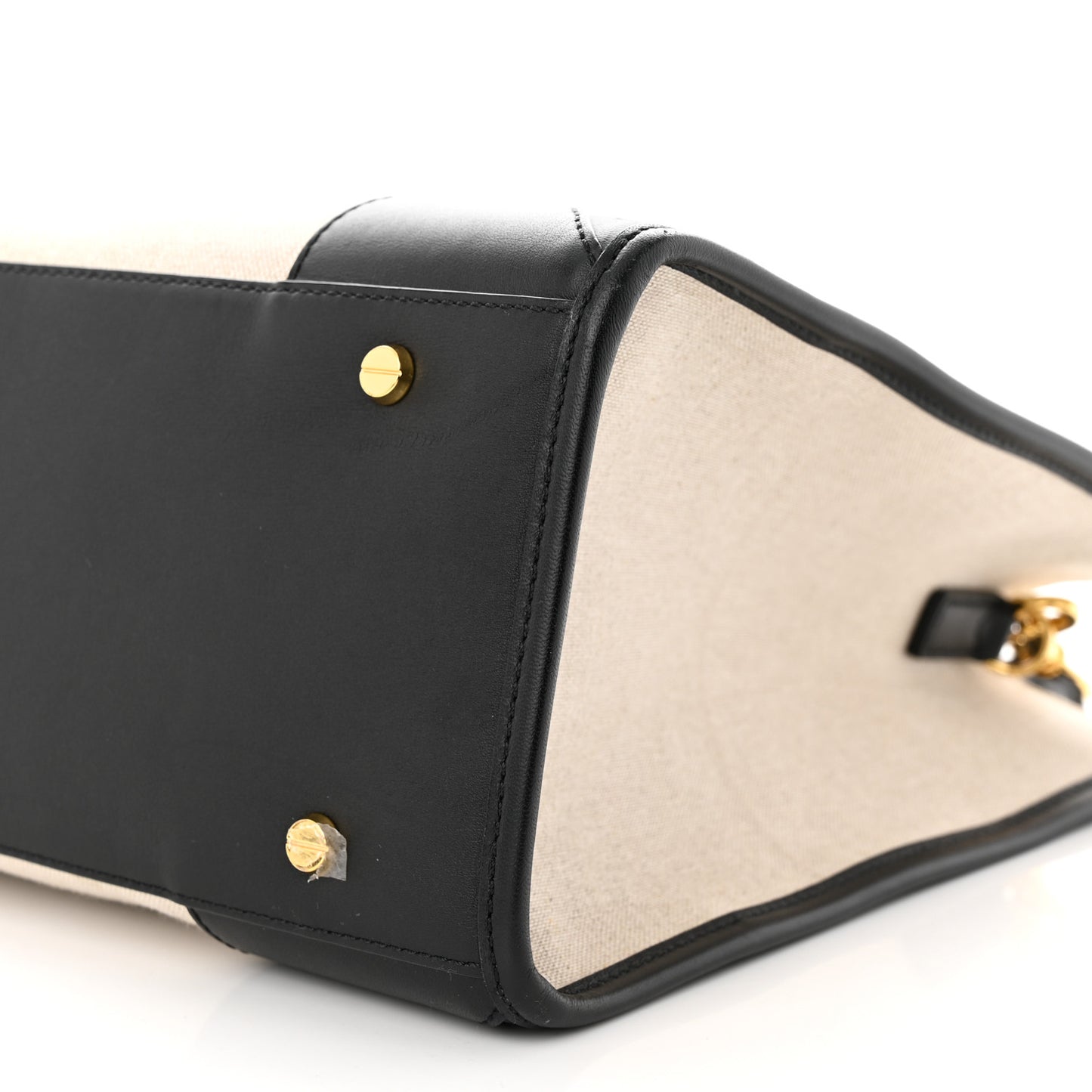 Calfskin Linen Large Munchen Tote Black