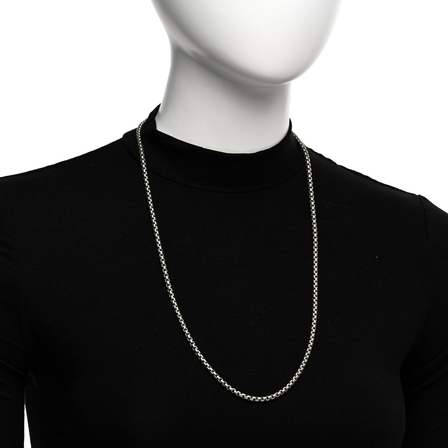 Sterling Silver 3.6mm Box Chain Necklace 26"