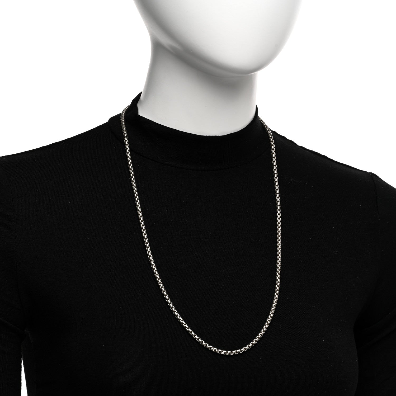 David Yurman Sterling Silver 3.6mm Box Chain Necklace 26" 2 of 4