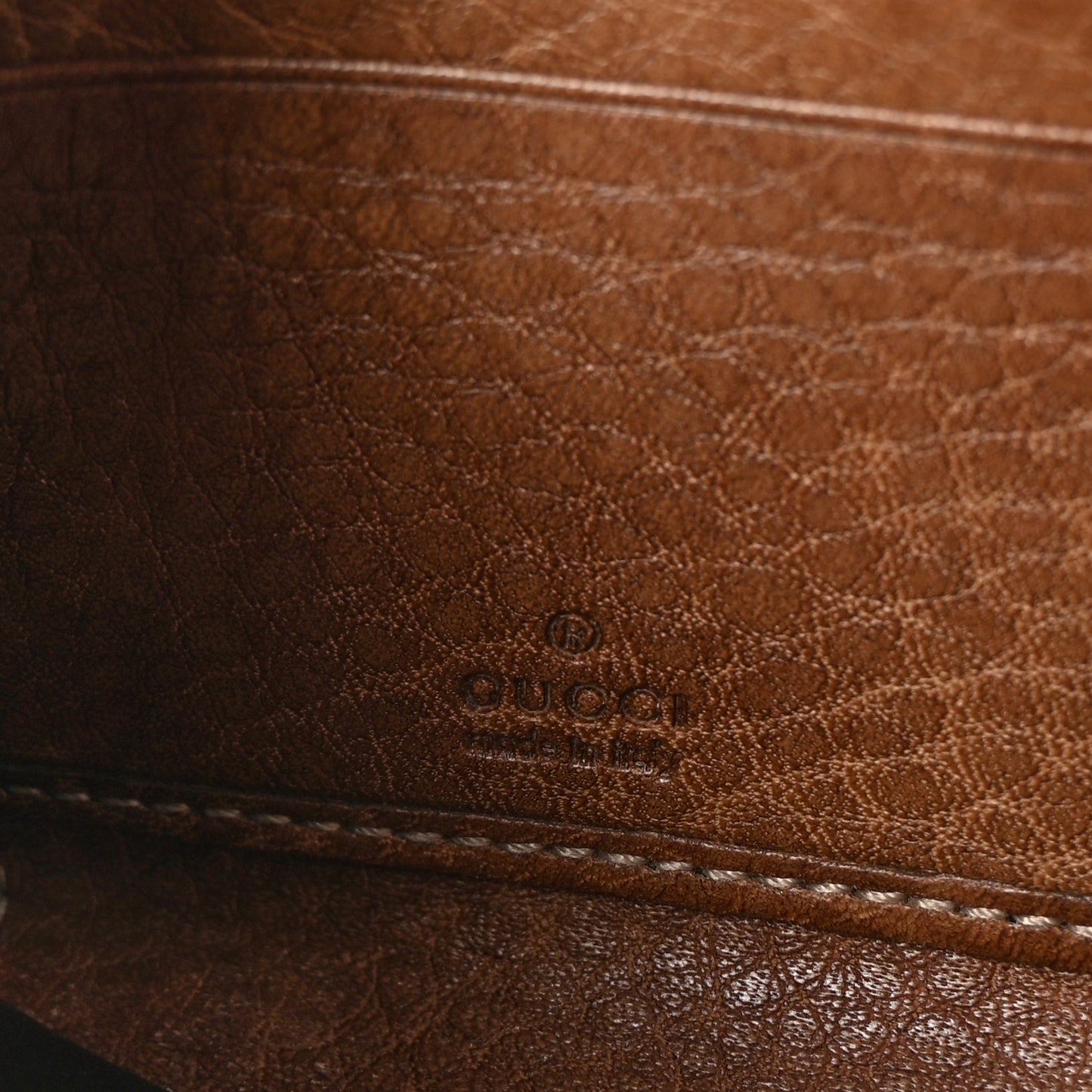 Guccissima Bamboo Tassel Zip Around Wallet Light Brown
