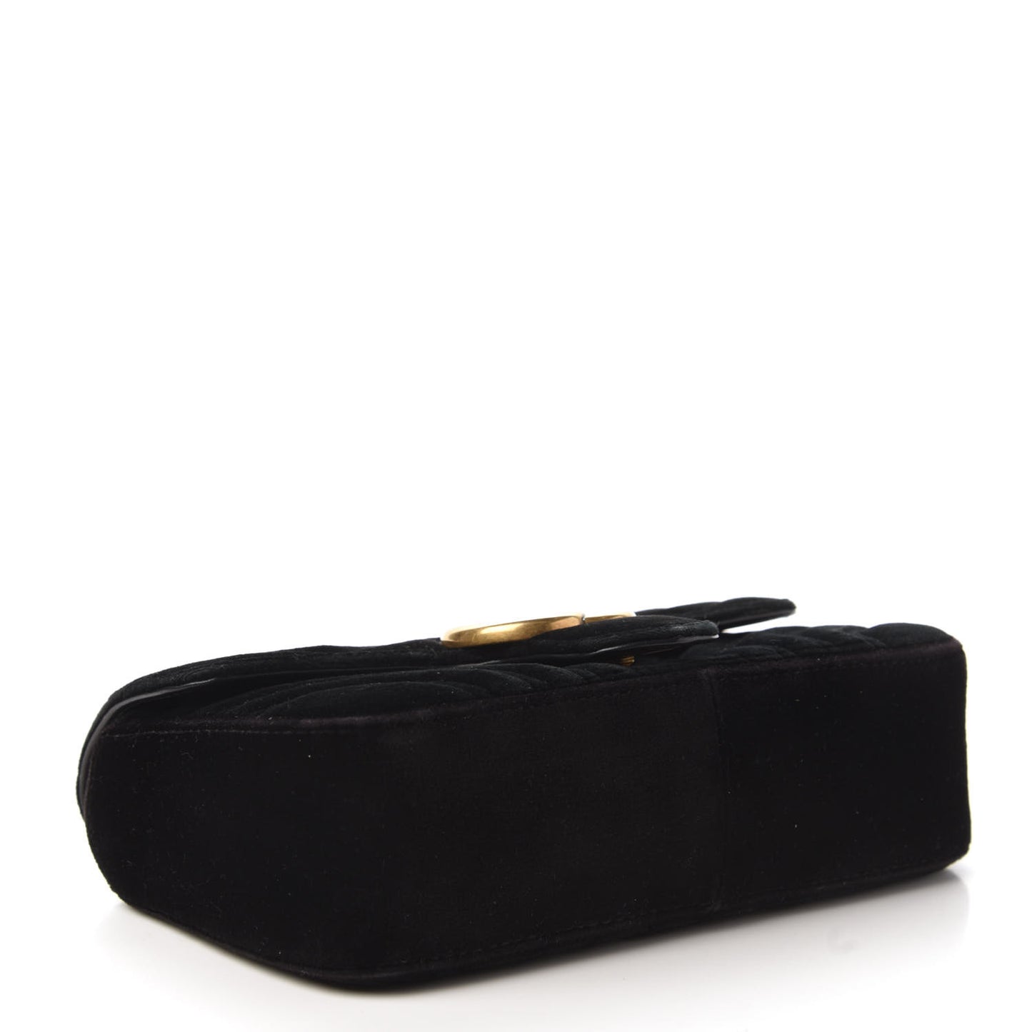 Velvet Matelasse Mini GG Marmont Shoulder Bag Black