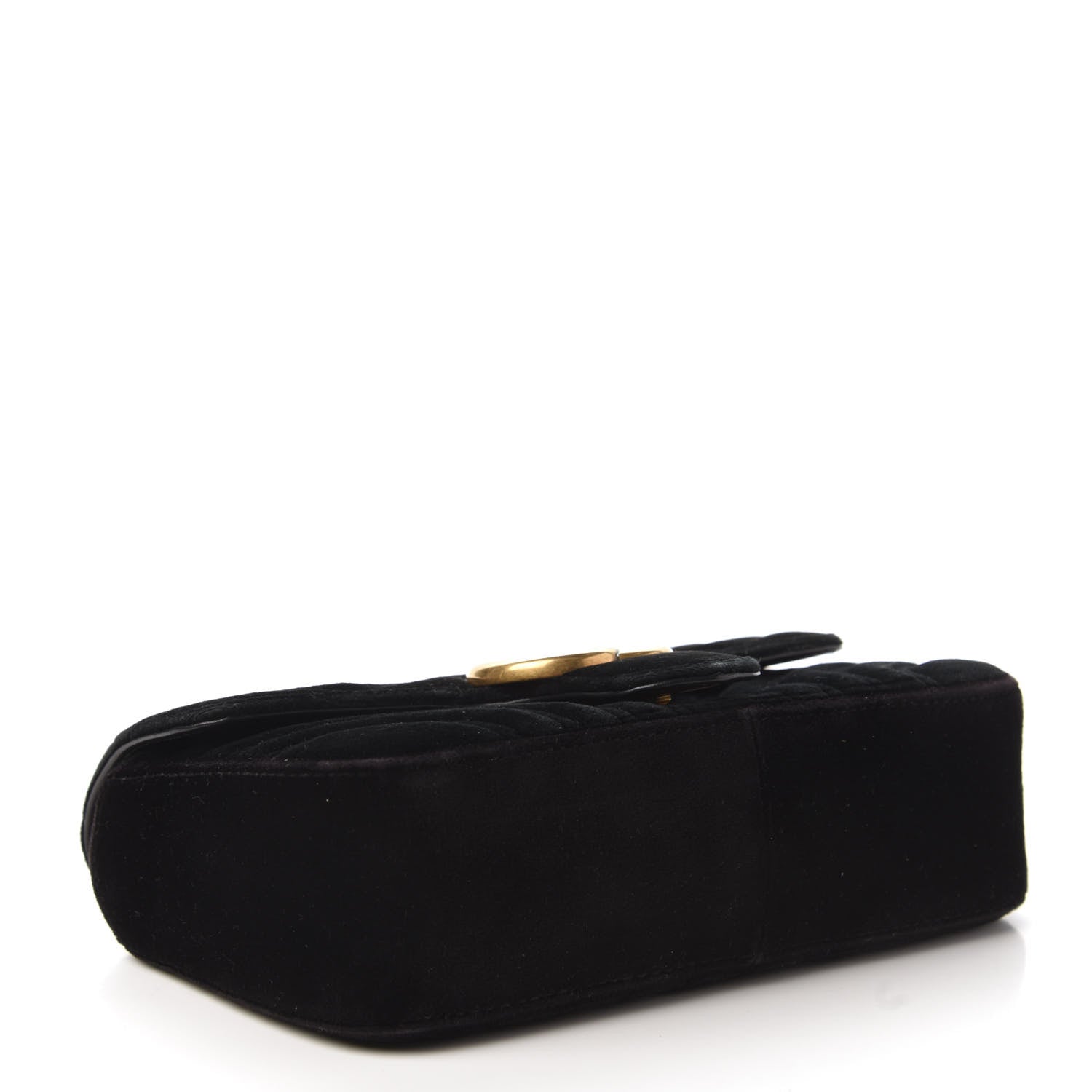 Gucci Velvet Matelasse Mini GG Marmont Shoulder Bag Black 4 of 10