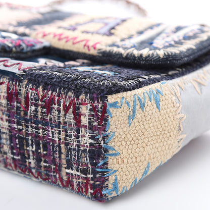 Chanel Denim Tweed Patchwork Medium Single Flap Multicolor 9 of 13