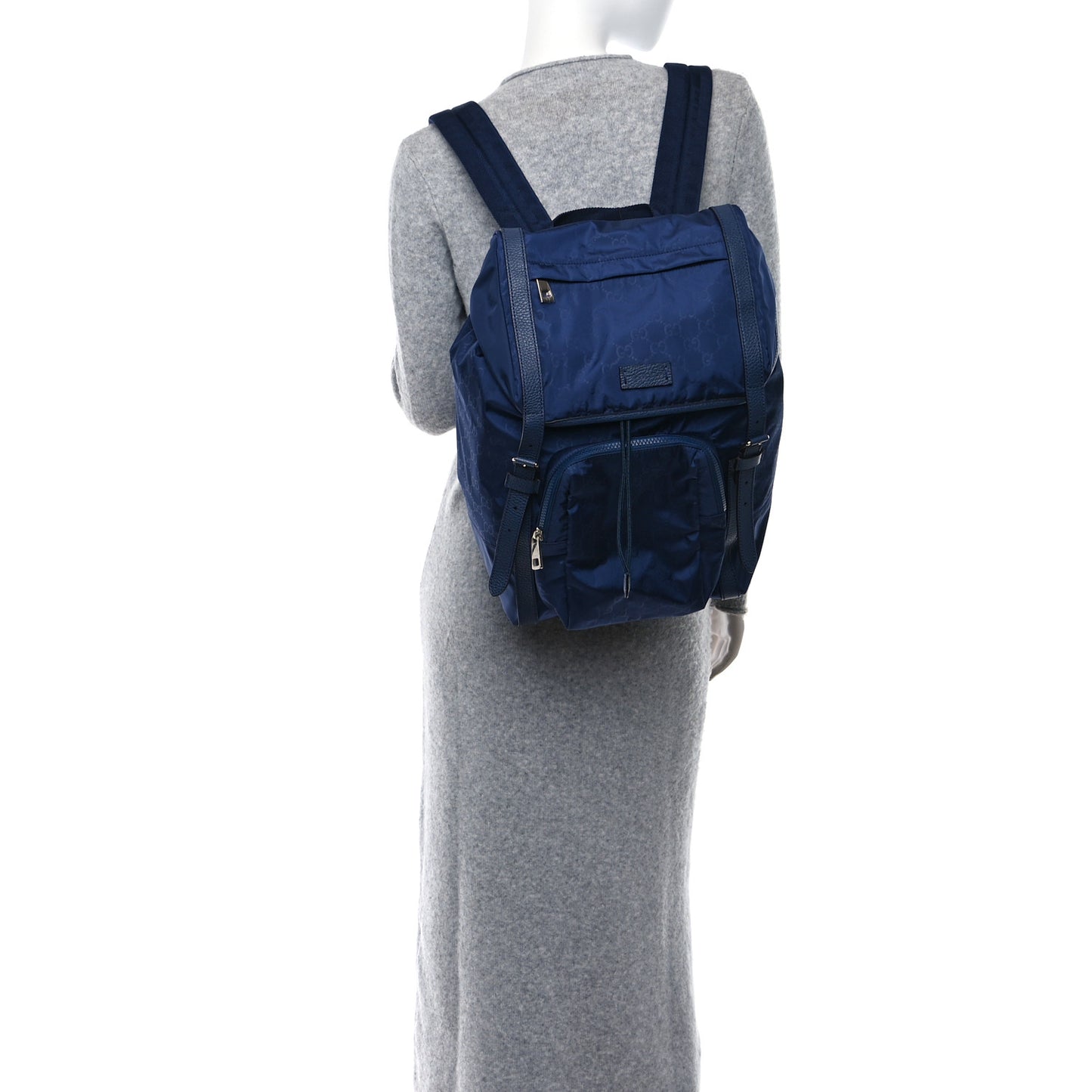 Nylon Monogram Medium Light Double Buckle Backpack Tide