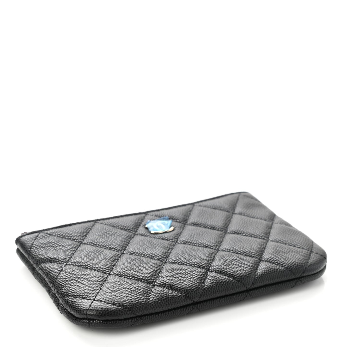 Caviar Quilted Small Cosmetic Case Black