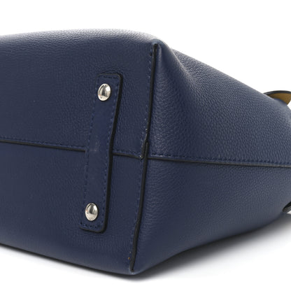 Burberry Soft Grain Calfskin Small Belt Bag Navy White 9 of 10
