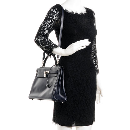 Hermes Box Kelly Retourne 32 Indigo 2 of 28
