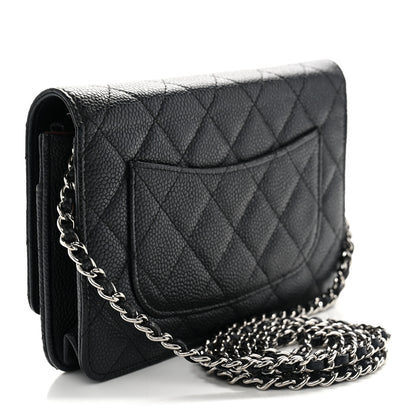 Chanel Caviar Quilted Wallet On Chain WOC Black 3 of 12