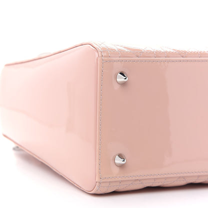Christian Dior Patent Cannage Medium Lady Dior Rose Clair 8 of 9