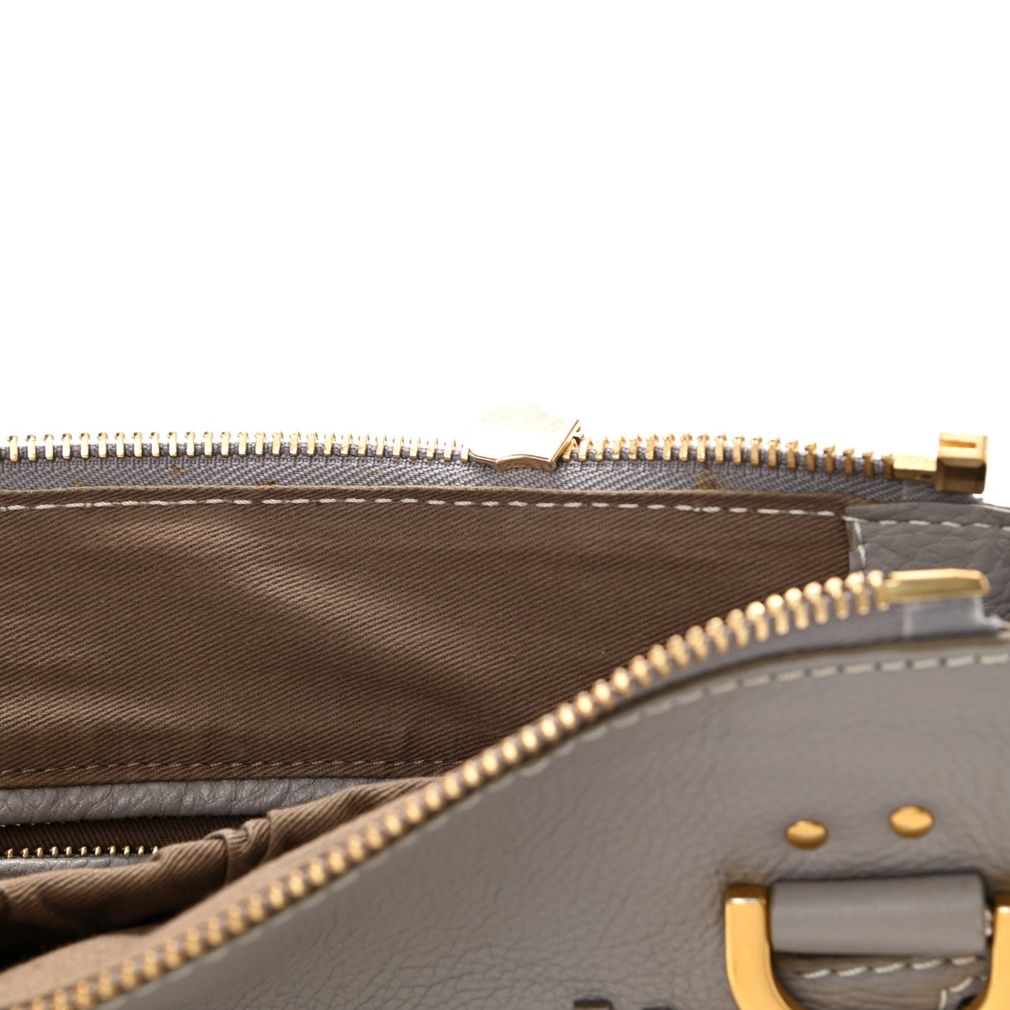 Calfskin Small Marcie Satchel Cashmere Grey