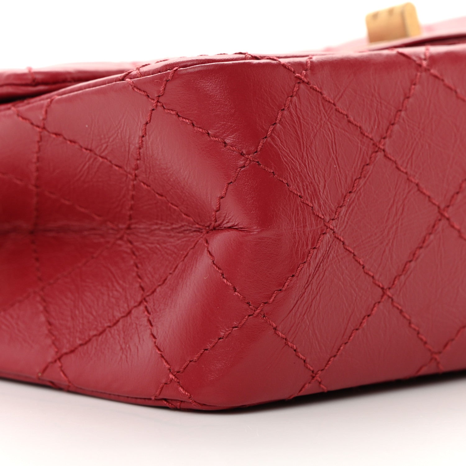 Chanel Aged Calfskin Quilted 2.55 Reissue Mini Flap Red 9 of 17