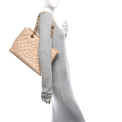 Chanel Caviar Quilted Grand Shopping Tote GST Beige Clair 2 of 10