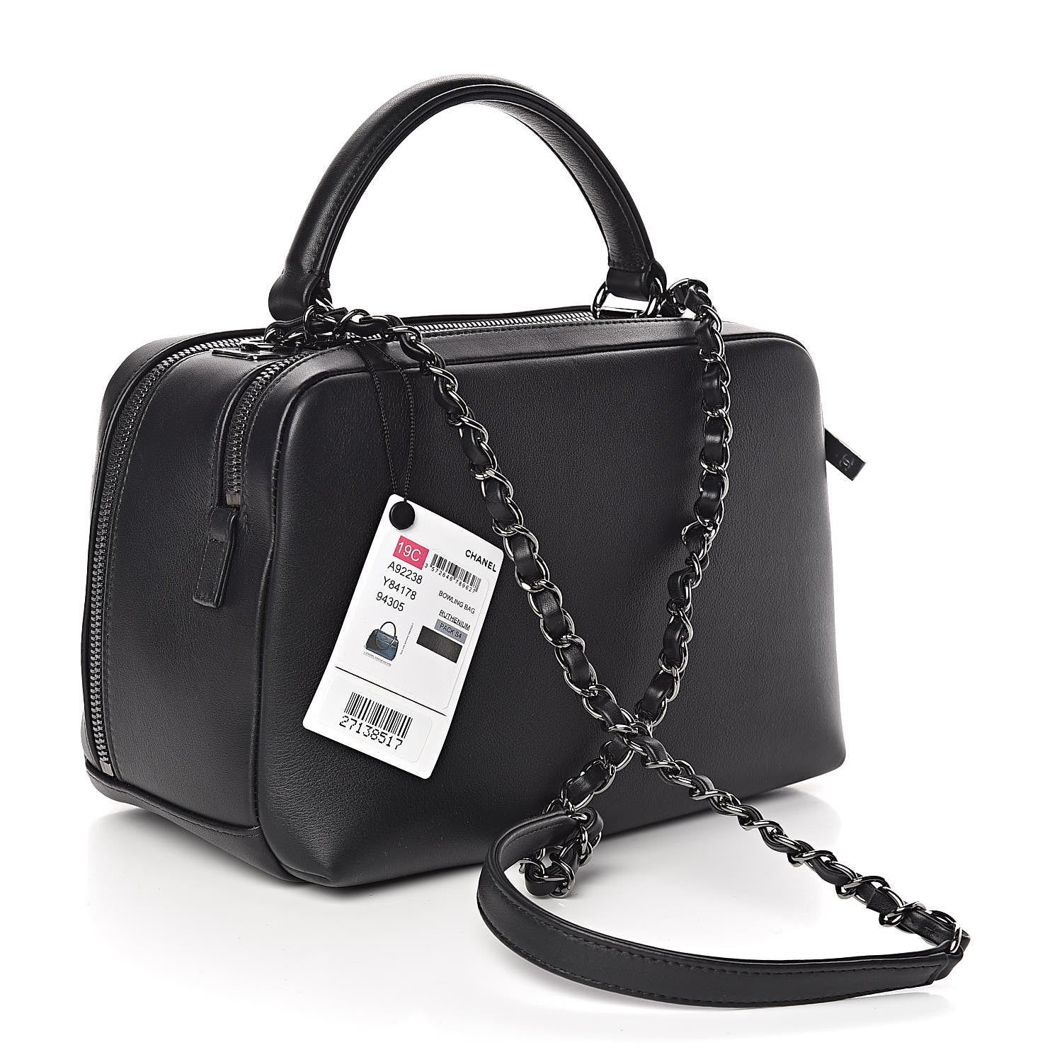 Chanel Calfskin Small Trendy CC Bowling Bag Black 3 of 10