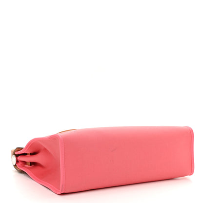 Hermes Vache Hunter Toile Herbag Zip 31 PM Rose Azalee Natural 5 of 12