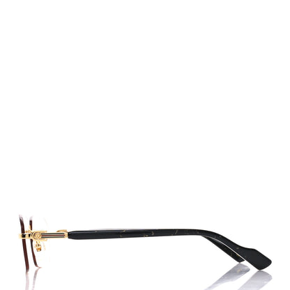 Gucci Metal Rectangular Frame Sunglasses GG1221S Gold Black 3 of 9