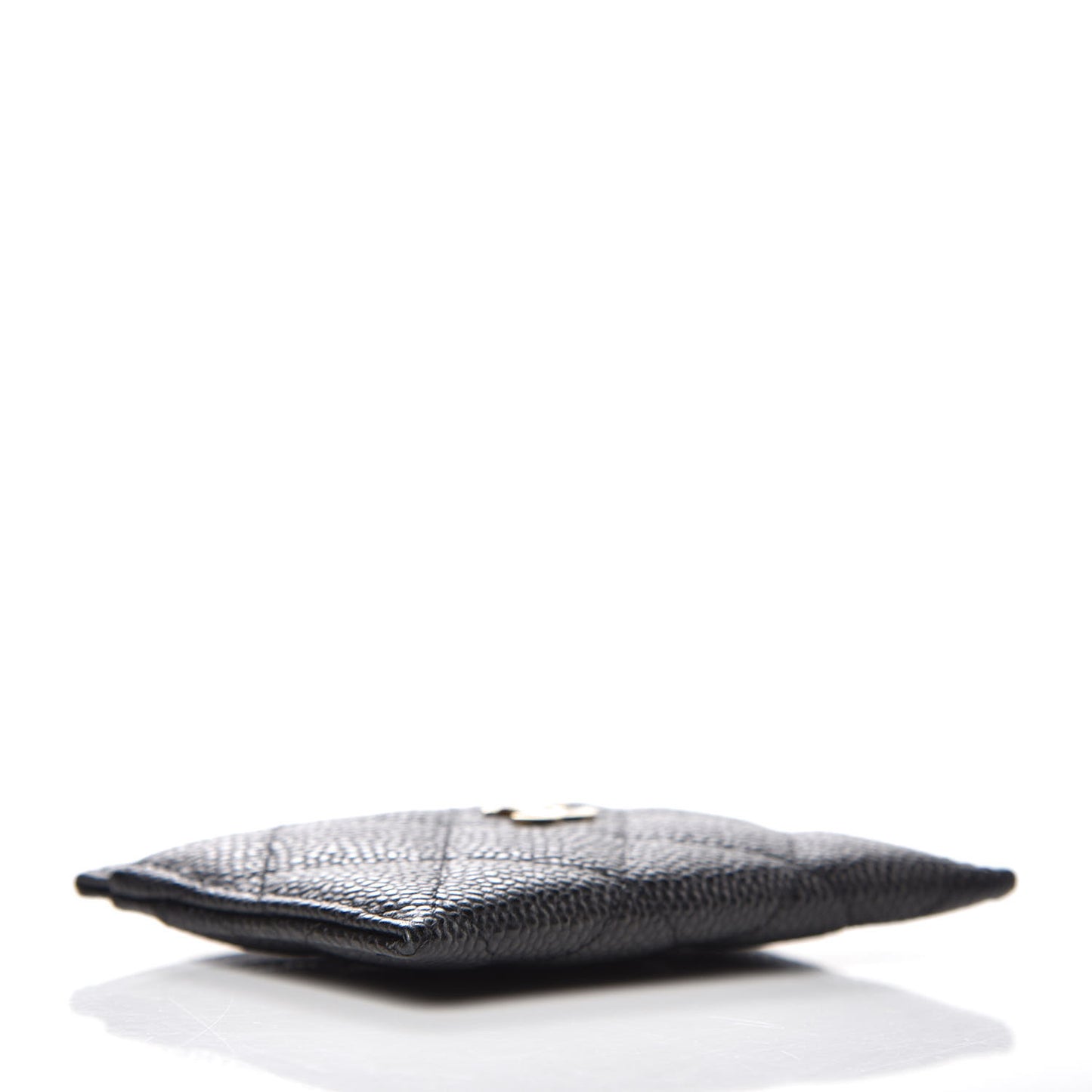 Caviar Quilted Card Holder Black